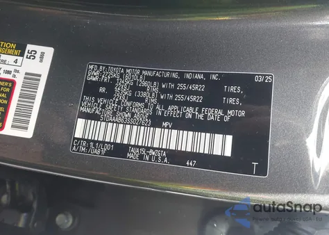 2025 Lexus Tx 350 Luxury from USA, damaged, VIN 5TDAAAB63SS027623